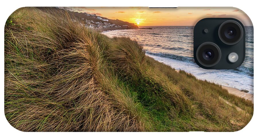 Landscape iPhone Case featuring the photograph Stunning landscape image of Sennen Cove in Cornwall during sunse #2 by Matthew Gibson