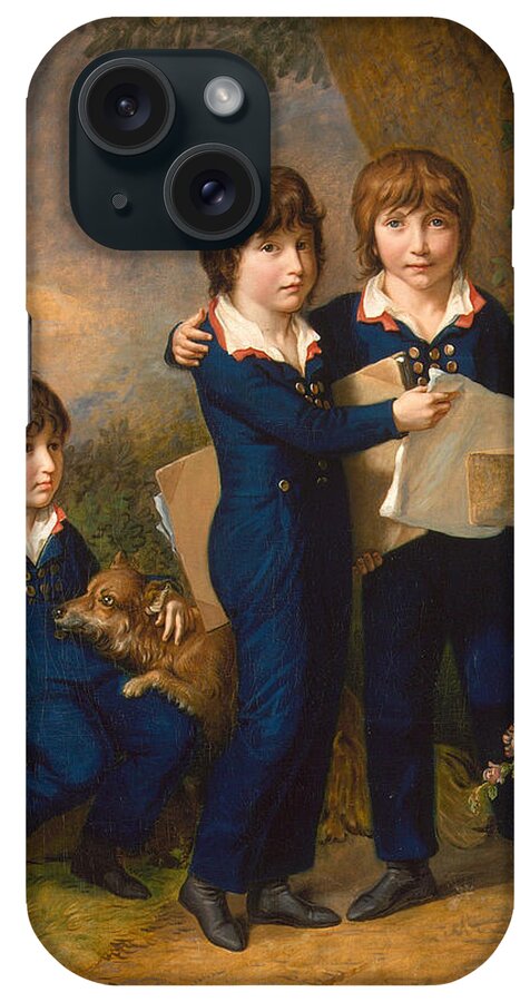 Johann Heinrich Wilhelm Tischbein iPhone Case featuring the painting The Children of Martin Anton Heckscher #3 by Johann Heinrich Wilhelm Tischbein