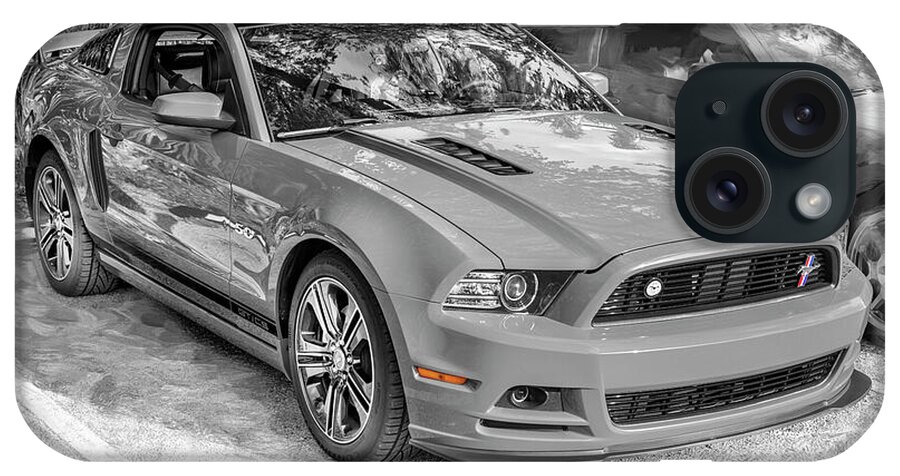 2013 Red Ford Mustang Gt 5.0 Cs California Special iPhone Case featuring the photograph 2013 Red Ford Mustang GT 5 0 CS California Special X109 by Rich Franco