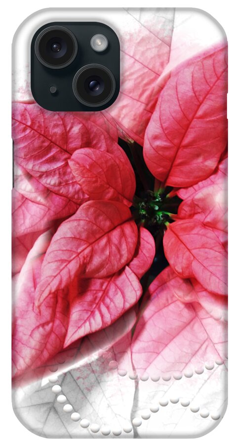 2020 iPhone Case featuring the digital art 2020 Pink Poinsettia Color of the Year Gift Idea by Delynn Addams
