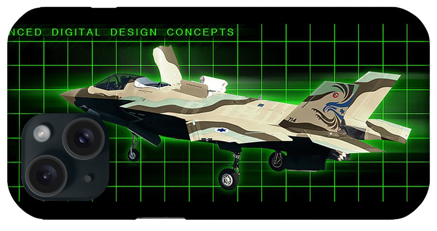 Lightning iPhone Case featuring the digital art 22. F-35IB Barak II ADDC by Custom Aviation Art