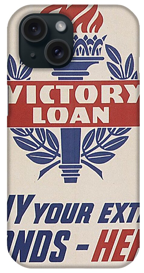 Ww2 iPhone Case featuring the mixed media Vintage War Poster #2592 by World Art Collective