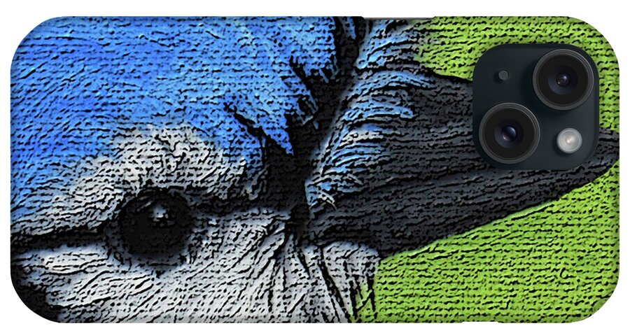 Bird iPhone Case featuring the painting 27 Blue Jay by Victoria Page