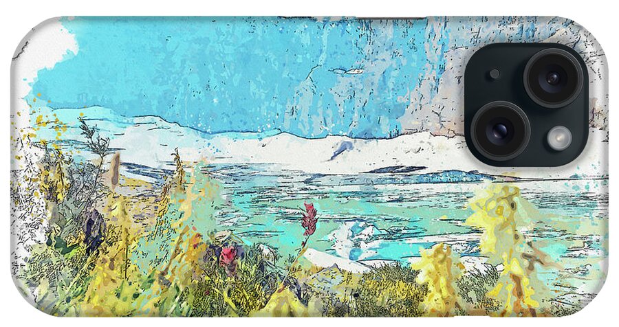 Geolgoy iPhone Case featuring the painting 2021 by Ahmet Asar, Asar Studios #3 by Celestial Images