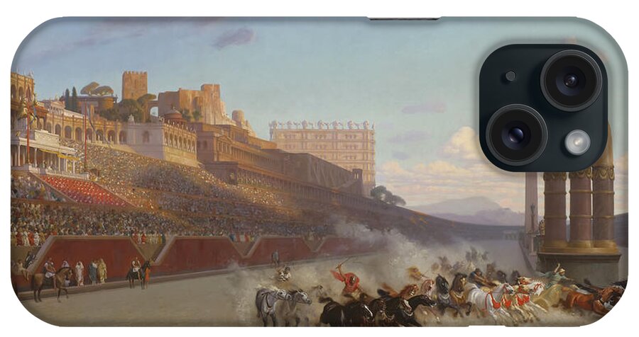 Chariot iPhone Case featuring the painting Chariot Race by Jean-Leon Gerome by Mango Art