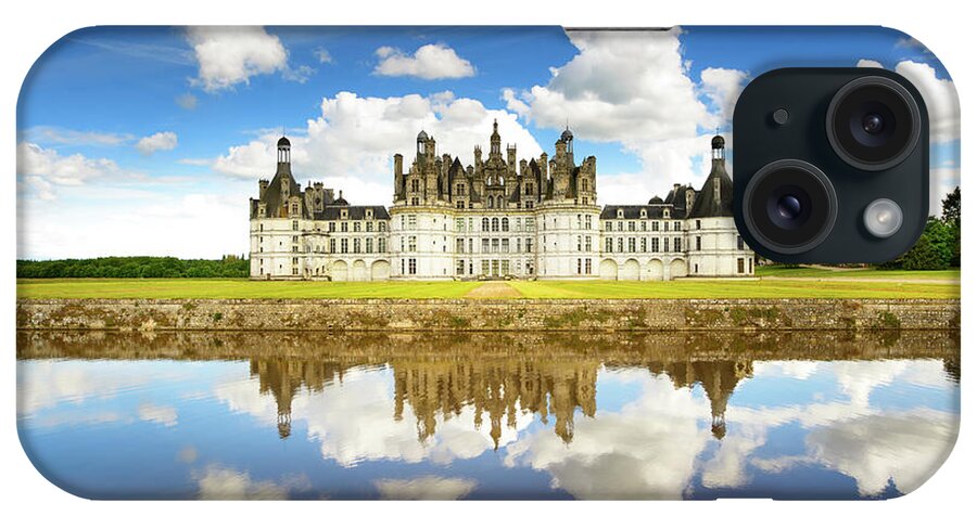 Chambord iPhone Case featuring the photograph Chateau de Chambord, Unesco medieval french castle and reflectio #3 by Stefano Orazzini