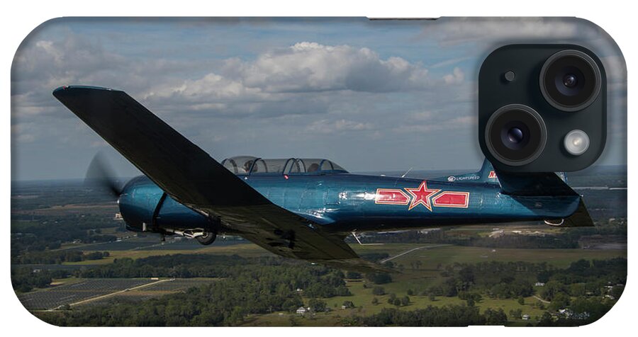 Airplane iPhone Case featuring the photograph CJ6 in Flight #4 by Carolyn Hutchins