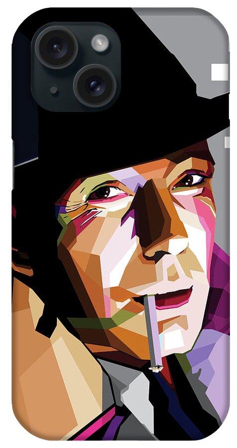 Bio iPhone Case featuring the digital art Humphrey Bogart -b1 by Movie World Posters