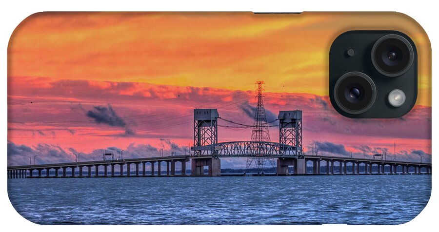 James River Bridge iPhone Case featuring the photograph James River Bridge #3 by Jerry Gammon