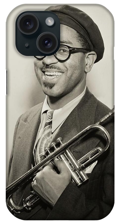 Dizzy Gillespie iPhone Case featuring the photograph Jazz Great, Dizzy Gillespie 1947 #4 by William P Gottlieb
