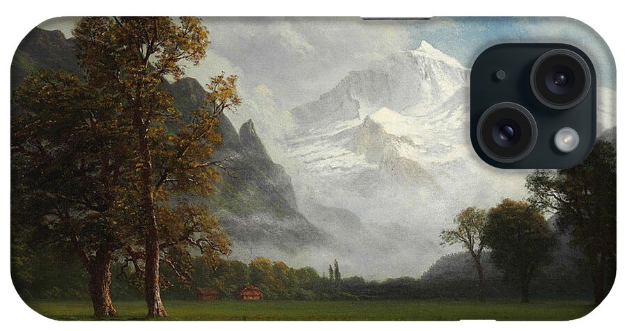 Landscape iPhone Case featuring the painting Jungfrau #4 by Albert Bierstadt