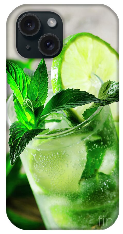 Mojito iPhone Case featuring the photograph Mojito Cocktail closeup by Jelena Jovanovic