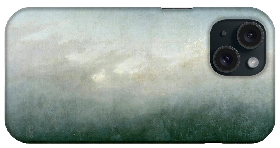 Caspar David Friedrich iPhone Case featuring the painting Monk by the Sea #3 by Caspar David Friedrich