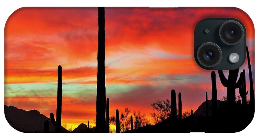 Amazing Sunsets iPhone Case featuring the photograph Sonoran Sunset #3 by Dennis Boyd