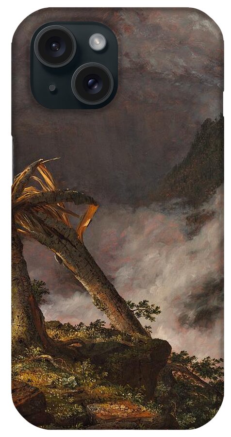 Paintings iPhone Case featuring the painting Storm in the Mountains #3 by Frederic Edwin Church