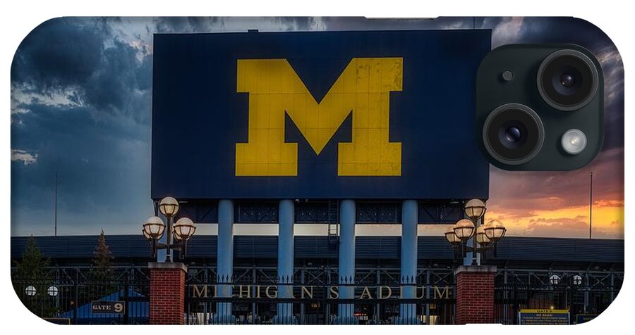 Michigan Stadium iPhone Case featuring the photograph The Big House #3 by Mountain Dreams