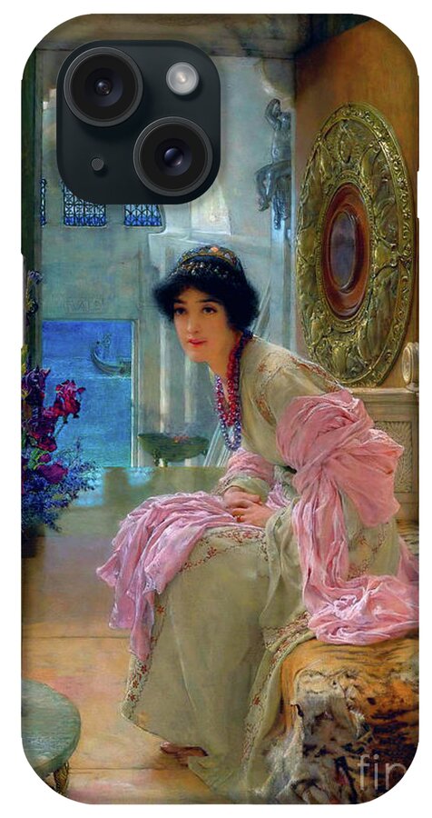 Academism iPhone Case featuring the painting Watching and waiting #3 by Lawrence Alma Tadema