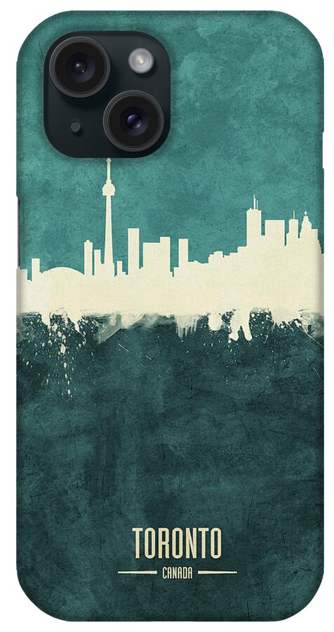 Toronto iPhone Case featuring the digital art Toronto Canada Skyline #30 by Michael Tompsett