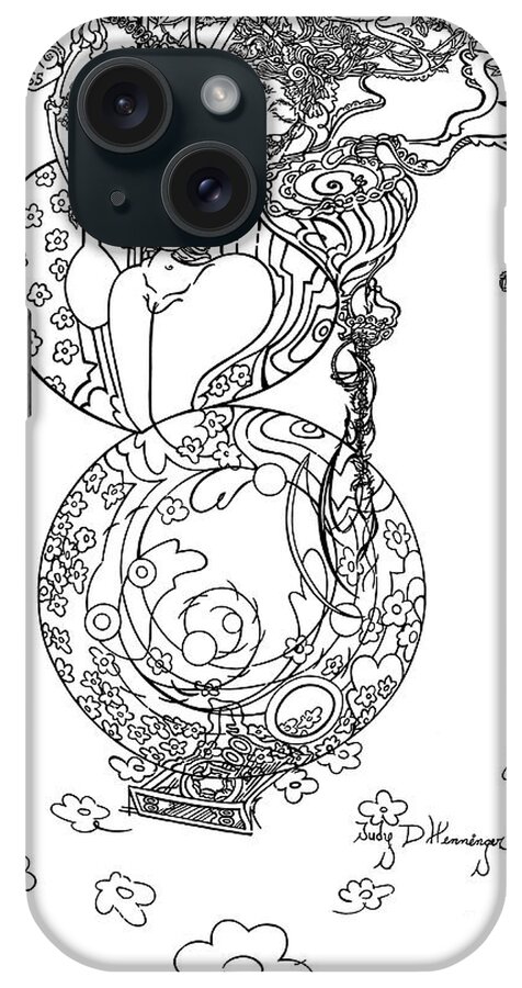  iPhone Case featuring the drawing Untitled #33 by Judy Henninger