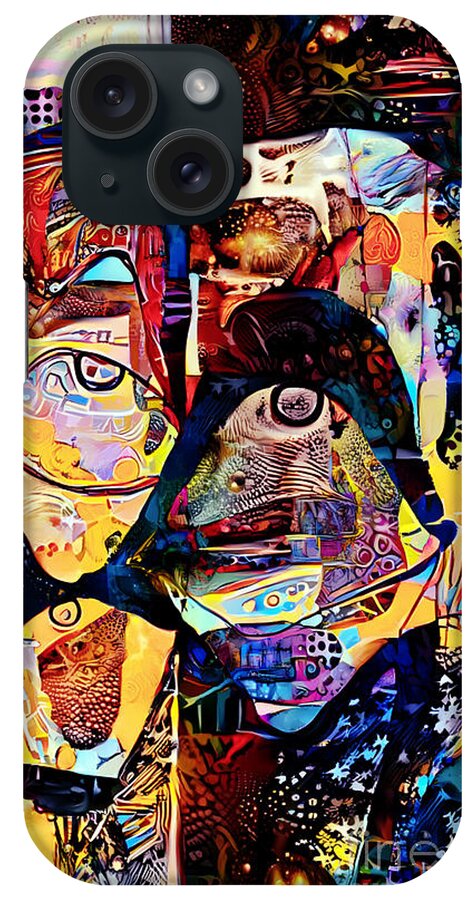 Contemporary Art iPhone Case featuring the digital art 35 by Jeremiah Ray