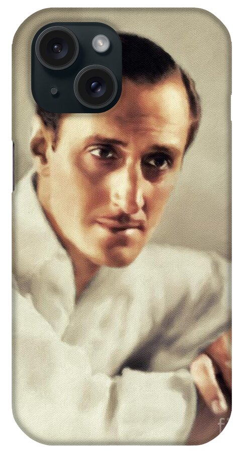 Basil iPhone Case featuring the painting Basil Rathbone, Vintage Actor #4 by Esoterica Art Agency