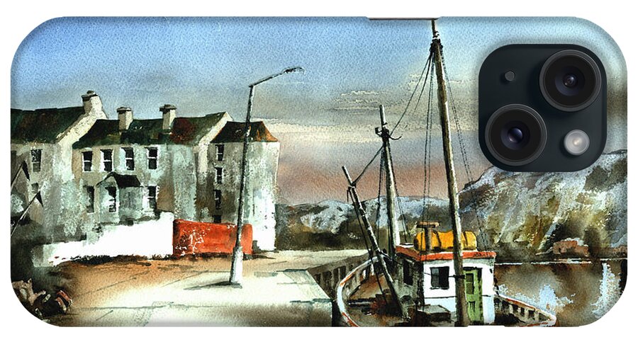  iPhone Case featuring the painting Bunbeg Harbour DONEGAL #5 by Val Byrne