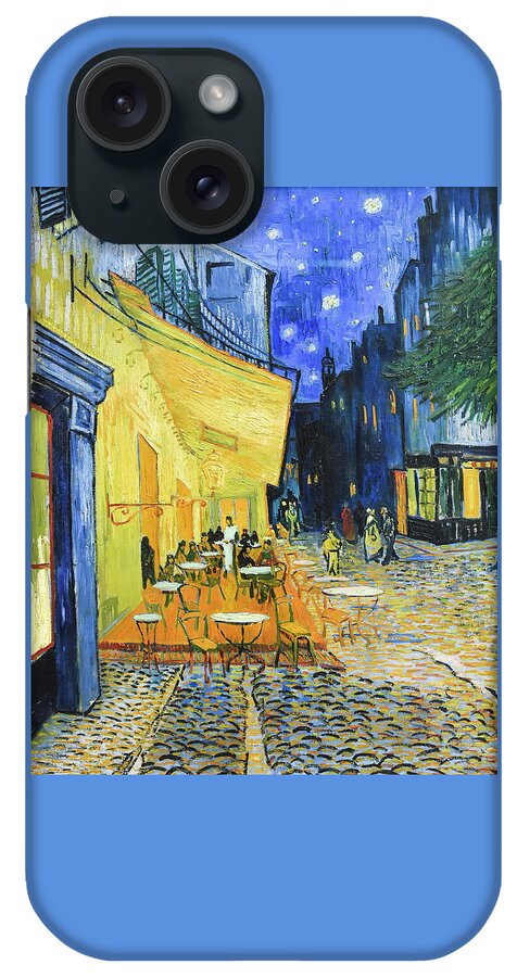 Cafe Terrace At Night Vincent Van Gogh iPhone Case featuring the painting Cafe Terrace by Vincent van Gogh 1888 by Vincent van Gogh