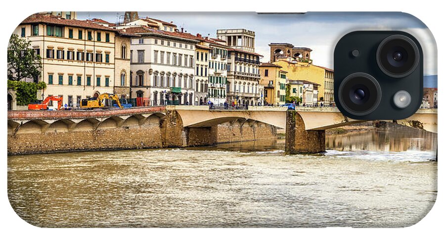 Arno iPhone Case featuring the photograph cityscape of Florence #4 by Vivida Photo PC
