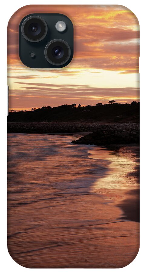Highcliffe iPhone Case featuring the photograph Highcliffe Beach at sunset #4 by Ian Middleton
