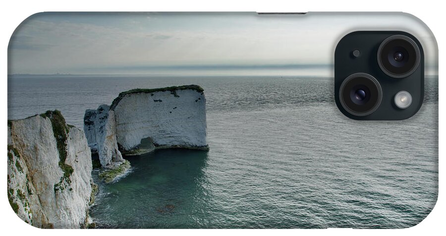 Old Harry iPhone Case featuring the photograph Morning light at Old Harry Rocks #4 by Ian Middleton