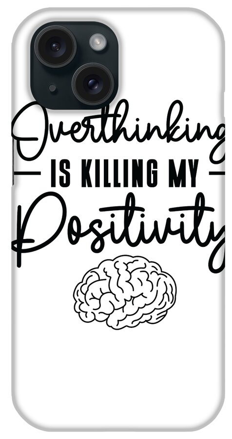 Overthinking iPhone Case featuring the digital art Overthinking Skull Statue Art Lover Overanalyzing #4 by Toms Tee Store