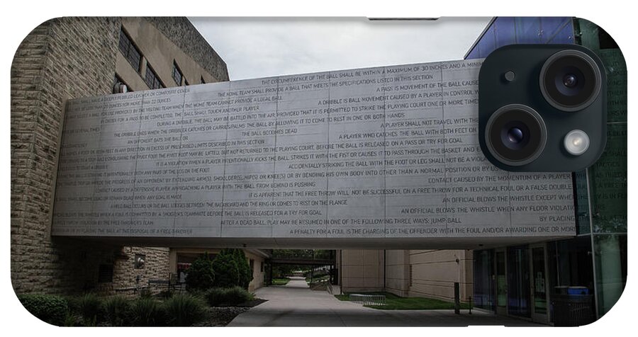 Kansas Jayhawks iPhone Case featuring the photograph DeBruce Center basketball rules at University of Kansas by Eldon McGraw