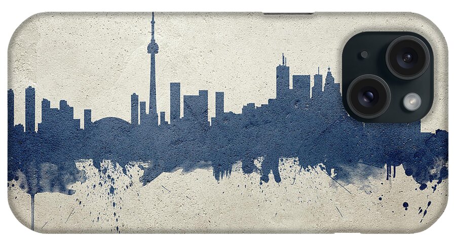Toronto iPhone Case featuring the digital art Toronto Canada Skyline #40 by Michael Tompsett