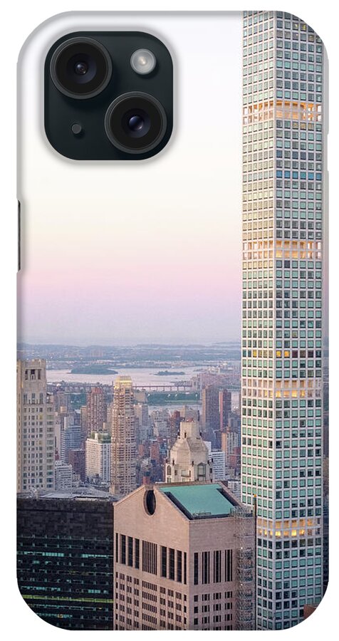 New York iPhone Case featuring the photograph 432 Park Avenue #3 by Alberto Zanoni