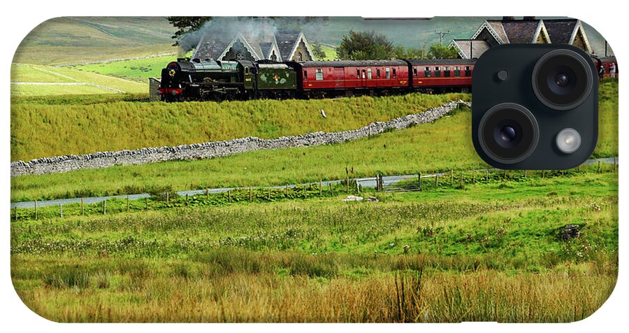 Steam iPhone Case featuring the photograph 46115 Scots Guardsman at Ribblehead station. by David Birchall