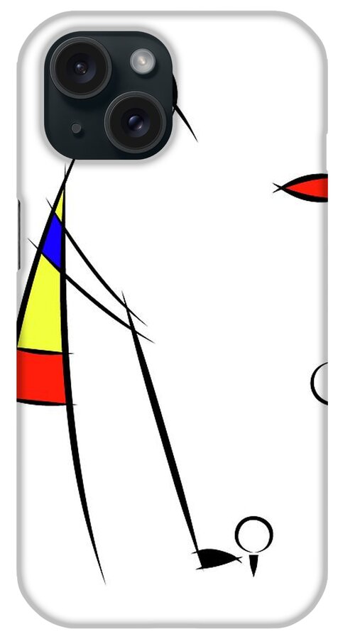 Neoplasticism iPhone Case featuring the digital art Golf by Pal Szeplaky