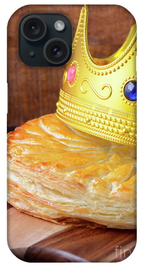 Almond Galette iPhone Case featuring the photograph Epiphany Twelfth Night Cake #5 by Milleflore Images