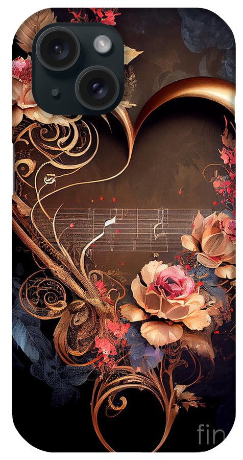 Series iPhone Case featuring the digital art Flower heart #5 by Sabantha
