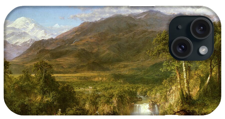 Heart iPhone Case featuring the painting Heart of the Andes #5 by Frederic Edwin Church