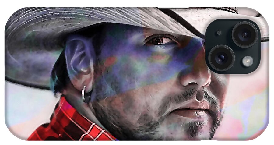 Jason Aldean Mixed Media iPhone Case featuring the mixed media Jason Aldean #5 by Marvin Blaine