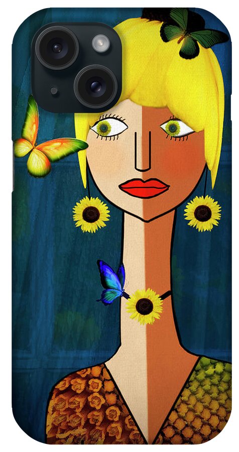 Sunflower iPhone Case featuring the photograph 50's Sunflower Girl by Deborah Penland