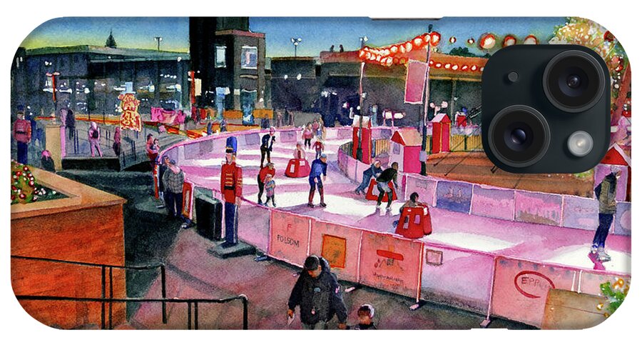 Placer Arts iPhone Case featuring the painting #525 Folsom Ice Rink #525 by William Lum