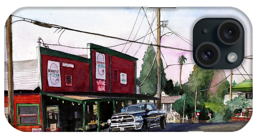 Placer Arts iPhone Case featuring the painting #532 Newcastle Wires #532 by William Lum