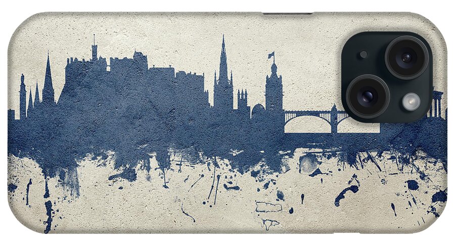 Edinburgh iPhone Case featuring the digital art Edinburgh Scotland Skyline #59 by Michael Tompsett