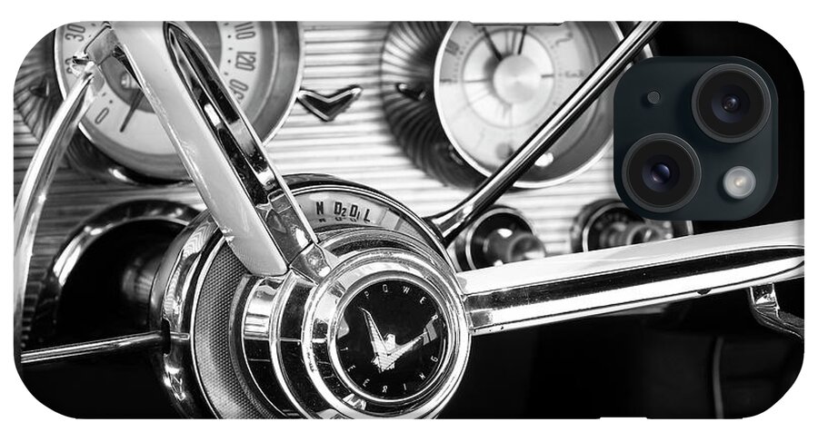 Ford iPhone Case featuring the photograph '59 T-Bird Dash #59 by Dennis Hedberg