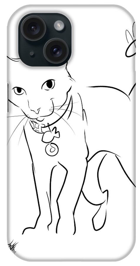 5979 iPhone Case featuring the drawing 5979 Klafka by John LaFree