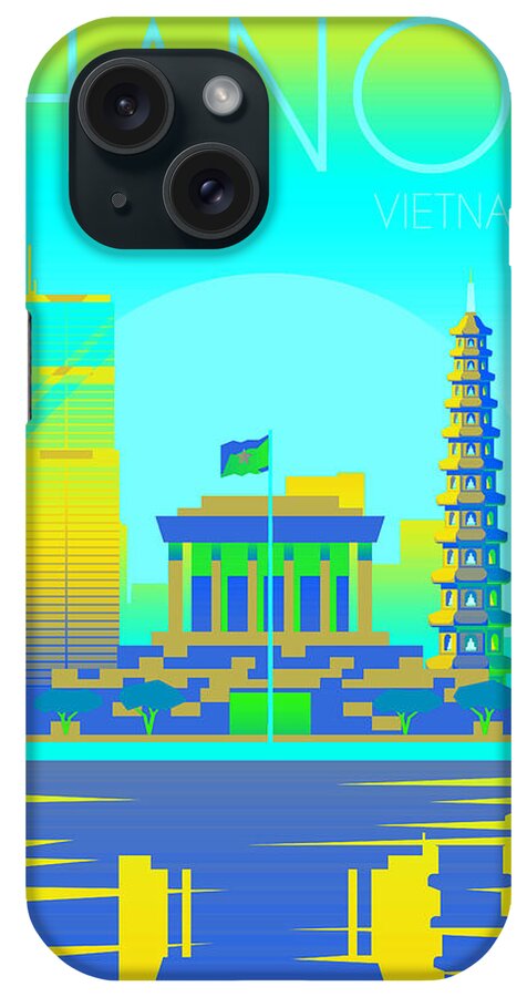 Oil On Canvas iPhone Case featuring the digital art Hanoi #6 by Celestial Images