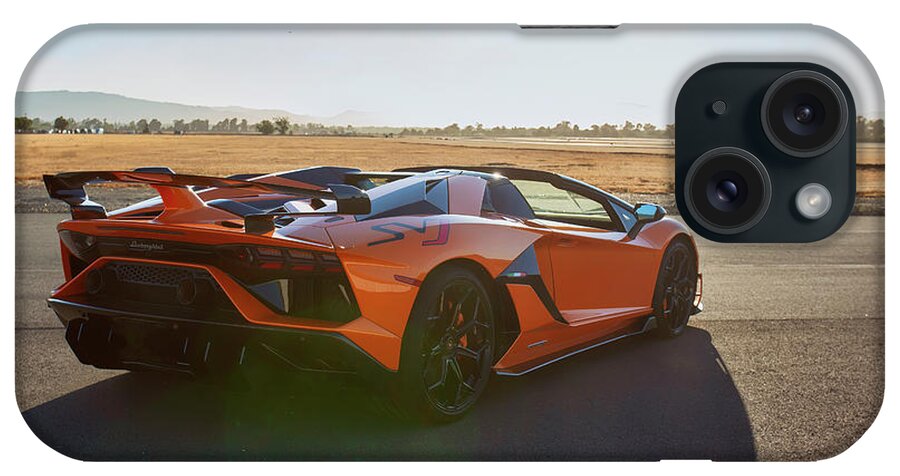Lamborghini iPhone Case featuring the photograph #Lamborghini #Aventador #SVJ #Roadster #Print #6 by ItzKirb Photography