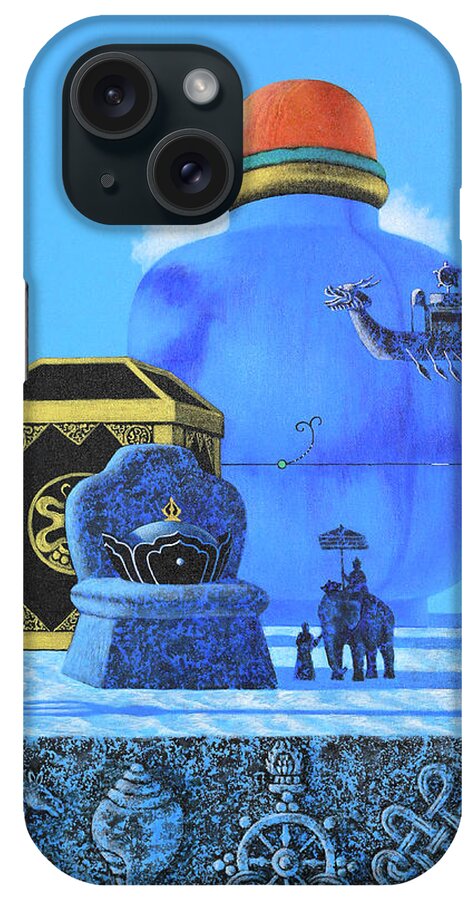 Oil On Canvas iPhone Case featuring the painting Eight by Oilan Janatkhaan