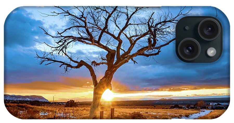 Taos iPhone Case featuring the photograph Taos Welcome Tree #3 by Elijah Rael